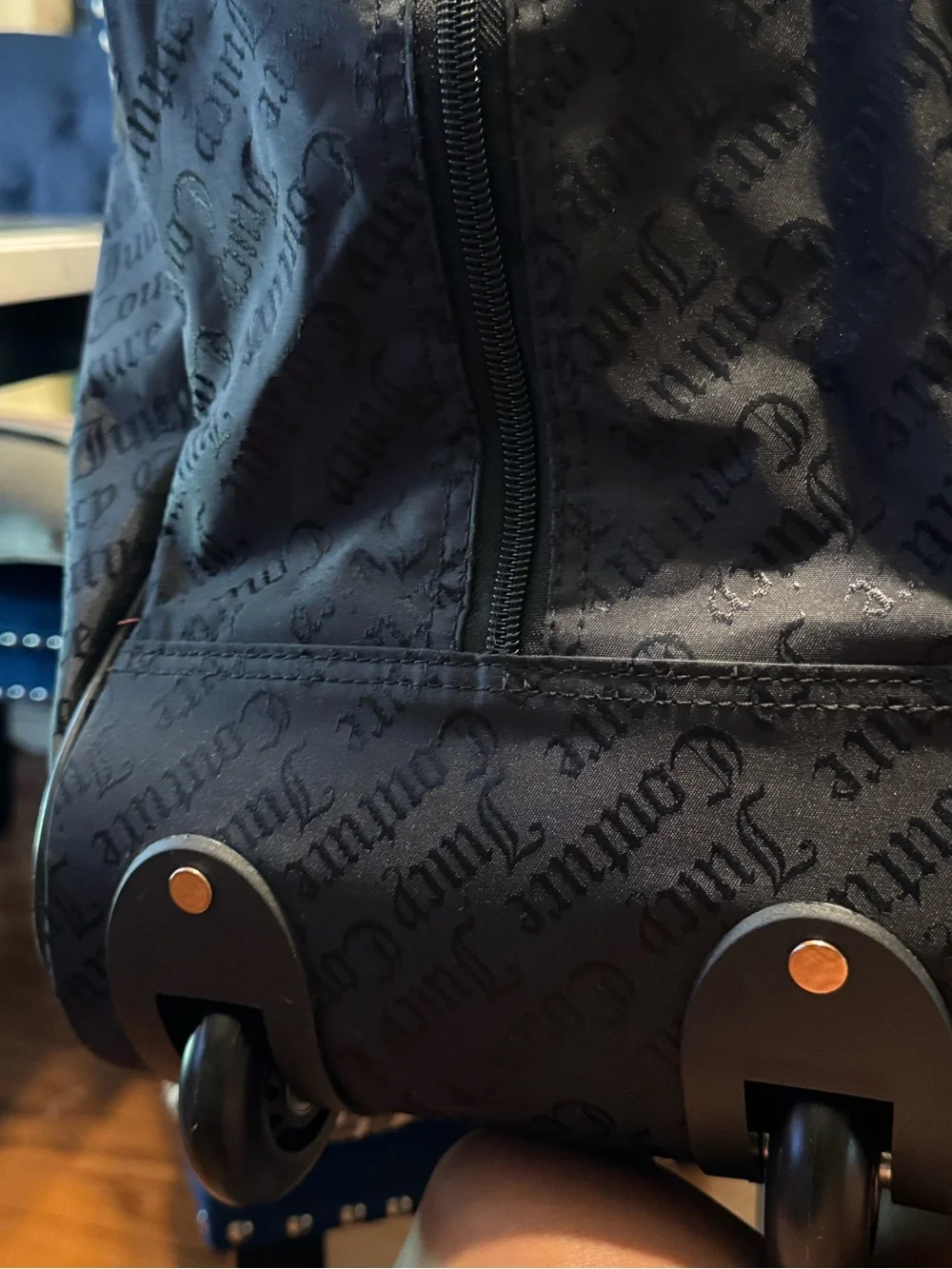 Juicy Couture Black Logo Jacquard Duffel